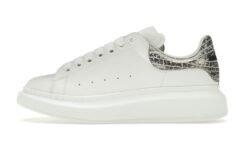 Oversized Blanco Plateado Coccodrillo