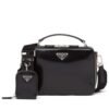 Monochrome Saffiano Negro/Plateado 21 cm