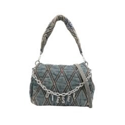 Charm-D denim shoulder bag