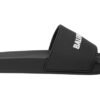 Pantofole in gomma dettagliate con logo - Negro