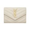 Portafoglio a busta Cassandre piccolo in agnello trapuntato