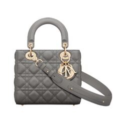 Lambskin canneté Gris pietra