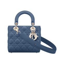 Lambskin canneté Azul denim