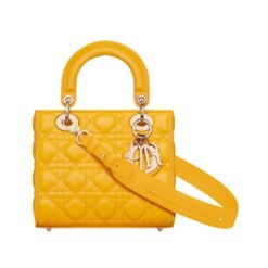 Lambskin canneté giallo solare