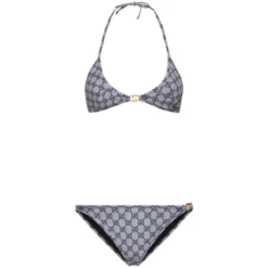 Bikini in jersey scintillante Gris