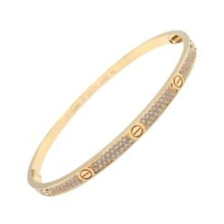 Bracciale in Oro Giallo con Modello Piccolo di Diamante