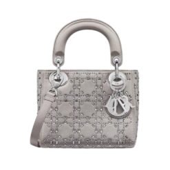 Satin Cannage con Strass Grigi