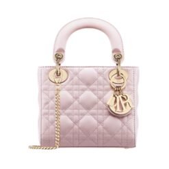 Lambskin Cannage Rosa cipria