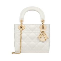 Lambskin Cannage perlaceo Leche