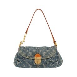 Borsa Pleaty in denim Azul con monogramma