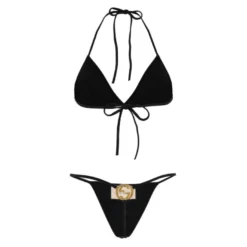 Bikini con motivo a G intrecciate