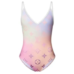 Costume intero con sfumature di monogramma e cut-out