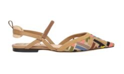 Ballerine a rete multicolore con tacco basso