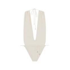 Backless V-Halter Crema/Blanco