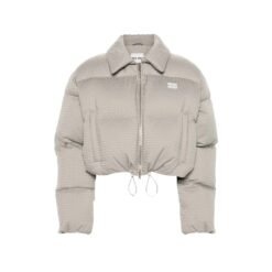 Giacca piumino Jacquard Beige