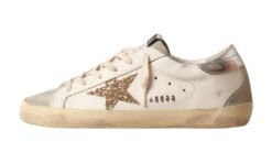 Super-Star Oro glitter star and ice suede inserts