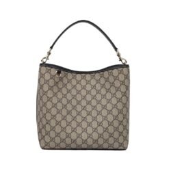 Borsa Secchiello Media Monogram Emblem Beige