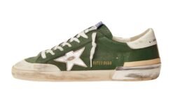 Super-Star in Verde leather and multifoxing