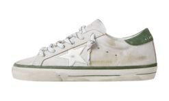 Stella in MV bianca e talloncino in suede Verde