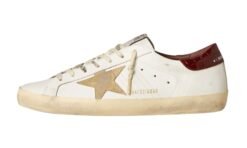 Super-Star Rojo croc-print leather heel tab