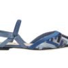 Ballerine slingback in rete Azul con ricamo FF