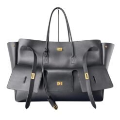 Borsa tote Bel Air liscia con finiture Plateado anticato