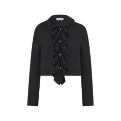 Giacca Corta Con Colletto A Balze Rimovibile