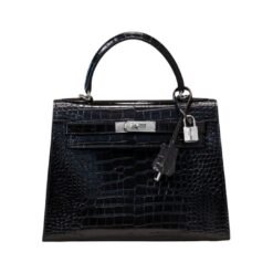 Kelly 25 Azul Marine in Alligatore Lucido