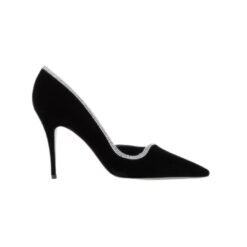 Onda Negro Velvet Pumps