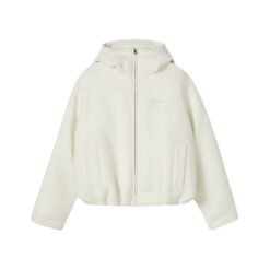 Giacca lana boucle logo