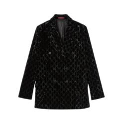 Giacca ricamata in velluto di cotone