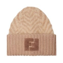 Cappello in alpaca Chevron Marrón