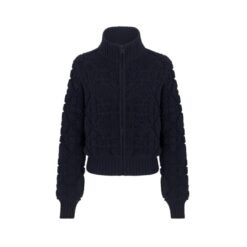 Cardigan Macrocannage con cerniera