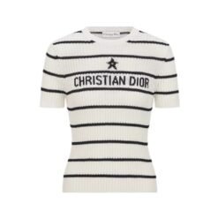 Maglione in cotone a coste Crudo e Azul Azul marino