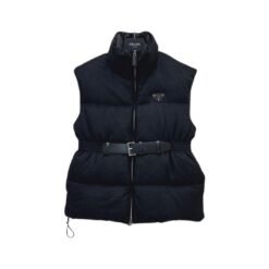 gilet imbottito con cintura