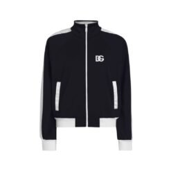 Triacetato con zip e ricamo logo