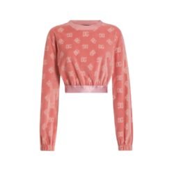 Corta in ciniglia jacquard con logo