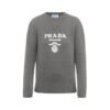 Girocollo lana cashmere con logo