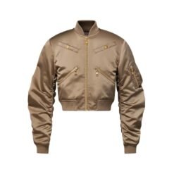 Bomber corto maniche arricciate