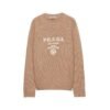 Maglione girocollo lana cashmere con logo