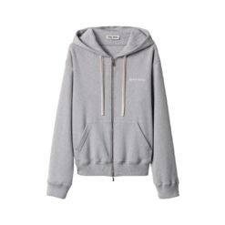 Felpa con zip in cotone