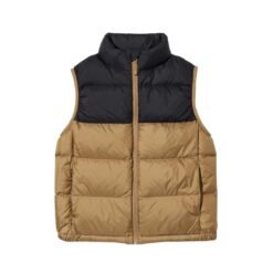Gilet imbottito in popeline satinato