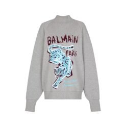 Felpa in pile stampata